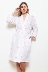 Yanira Cotton Lawn Flora Grace shawl Robe